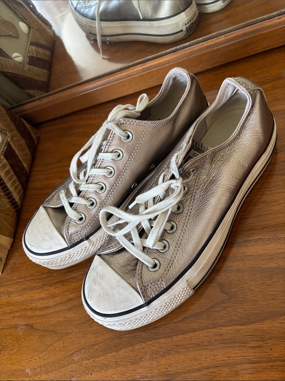 Converse Metallic Platform Sneakers
